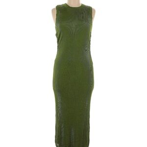 Chic Atlein Collective Olive Sleeveless Midi Dress